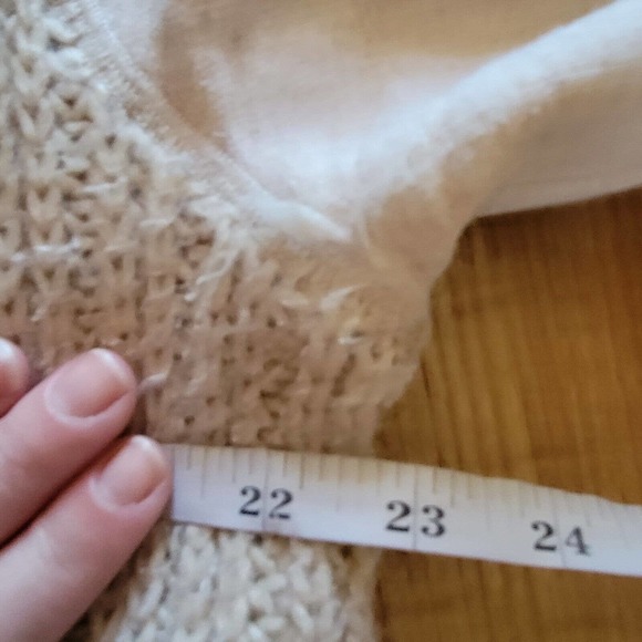 Talbots Sweater Cardigan Top Women Large Beige Tan Wool Knit Open Casual Office - Picture 7 of 12